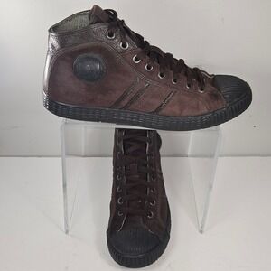 RARE Diesel Yuk & Net Yuk Mens 8.5 Brown Suede Leather High Top Sneakers